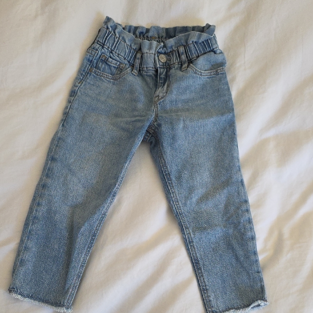 Baby GAP Kids Blue Denim Just Like Mom Paperbag Waist Jeans - EUC Sz 4